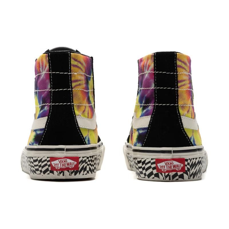 Vans Sk8 Comfortable Style Shock Absorption Durable High-Top Skate Shoes Unisex Skate Shoes Black Yellow VN0A4BX226T