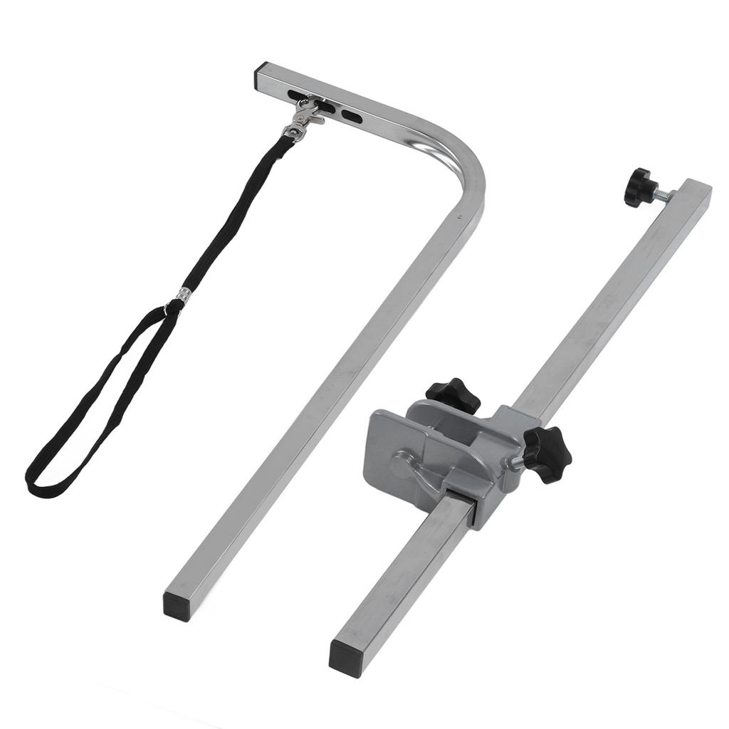 Pet Grooming Arm Multipurpose L Shaped Foldable Stainless Steel Bracket Dog Grooming Table Arms for