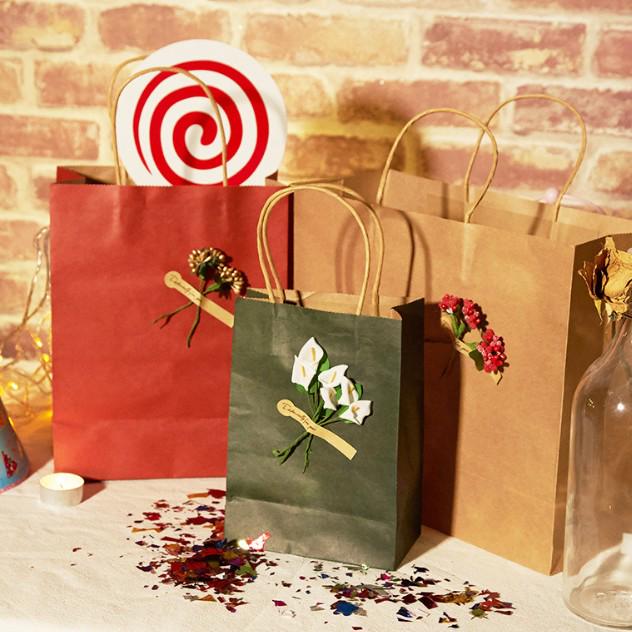 Handmade Multi-Color 3-Flower Gift Box - DIY Paper Flower Home Ornaments