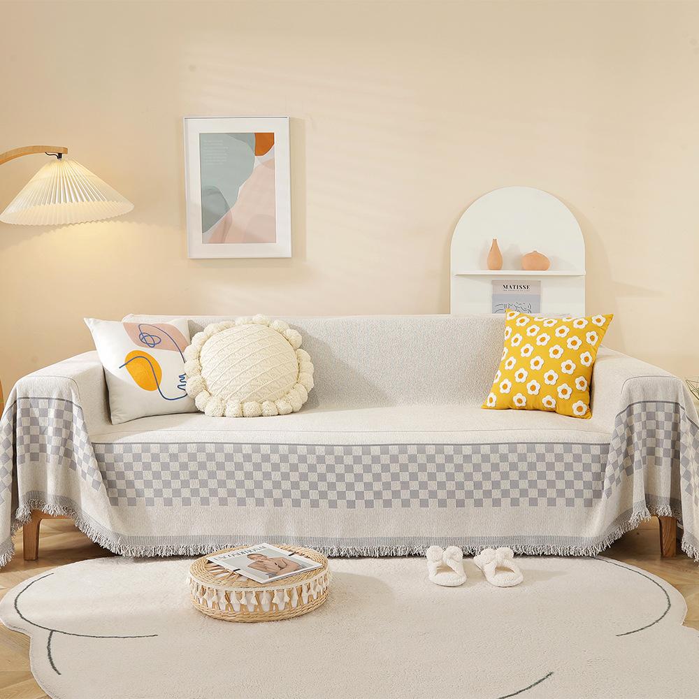 Hair Towel Four Seasons Universal Simple Modern Ins Style Cover Cloth Sofa Cover Anti-Scratching All-Inclusive Sofa Cover Cover Towel
