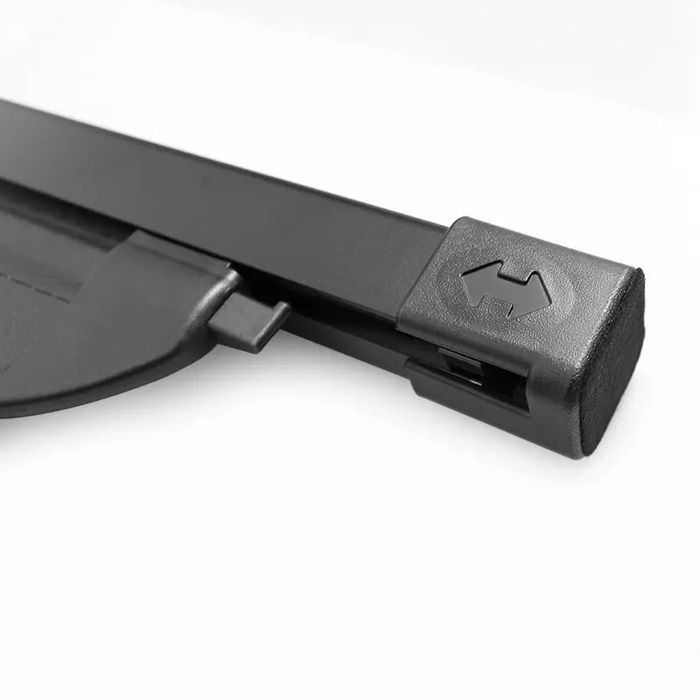 Kofferraumabdeckung - Kia Sportage 10-17 - Einziehbarer Rollo - Wasserdichtes Gewebe - Schwarze Aluminiumhalterungen