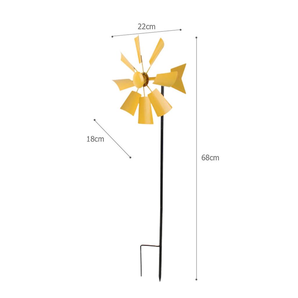 Decorative Wind Mill Wind Toys Iron 360 Degrees Swivel Metal Windmill Wind Catcher for Garden Yard Lawn Terrace Outdoor
