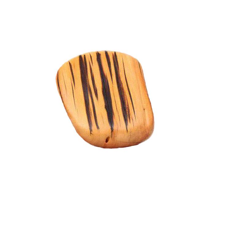Tiger Stripe Cypress Wood Carved Pendant