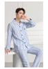 100% Cotton Autumn Long-Sleeved Lapel Casual Men's Home Wear Pajama Set