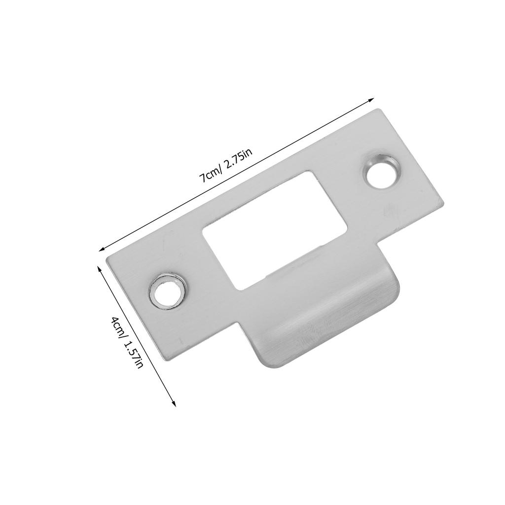 4Pcs Stainless Steel T-Shape Door Strike Plate Set for Interior Doors Door Latch Reinforcement Security Enhancement Modern Sleek