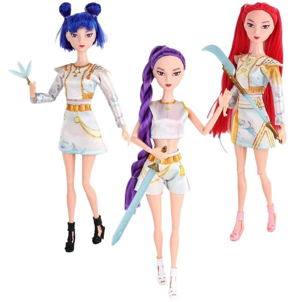 Kpop Demon Hunters Rumi Mira Zoey Articulated Doll With Led Lights And Music For Collectors
