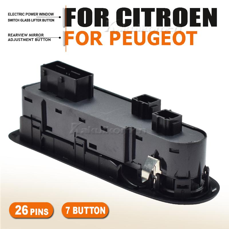 Window Switch Lifter Button Controller Accessories 6490.QY For 2008-2013 Peugeot 308 508 2007-2013 Citroen C5 98054508ZD