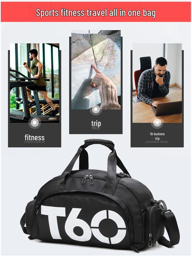 Large Waterproof Travel Bag with Wet/Dry Separation for Sports, Yoga, Swimming, Fitness, Student or Business Trips