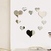 10PCS Mural Decal 3D Mirror Wall Sticker Love Heart Removable Stickers Livingroom Decoration Wall