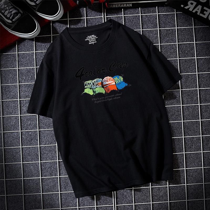 S-6XL Large Size Mens Short Sleeves T-shirt 100% Cotton Round Neck Casual Tee