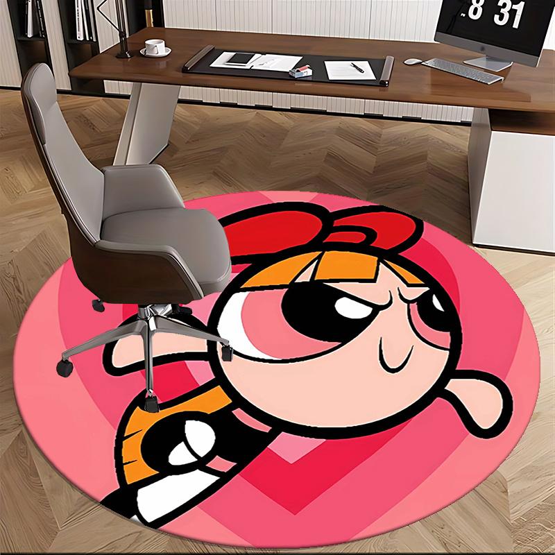 Powerpuff Girls,Blossom Chair mat Round Rug Office carpet,Non slip, Suitable for Living Rooms, Bedrooms Decor1205057a