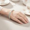 Small Floral Chinese Flower Bangle Enamel Women's Hand Bracelet Vintage Cloisonne Bangle  Ladies