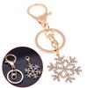 New Arrival Gold-color for Woman Ladies Crystal Snowflake Keychain Jewelry Key Ring Pendant