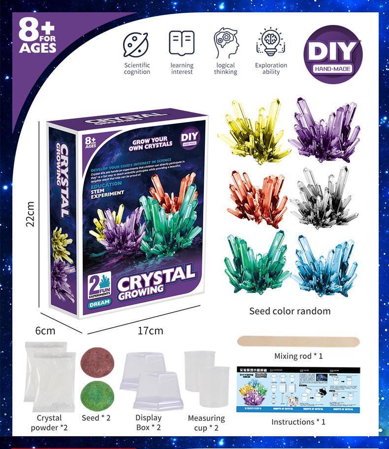 

DIY Crystal Growing Kit for Parent-Child Chemistry Experiments – Build Two Crystals