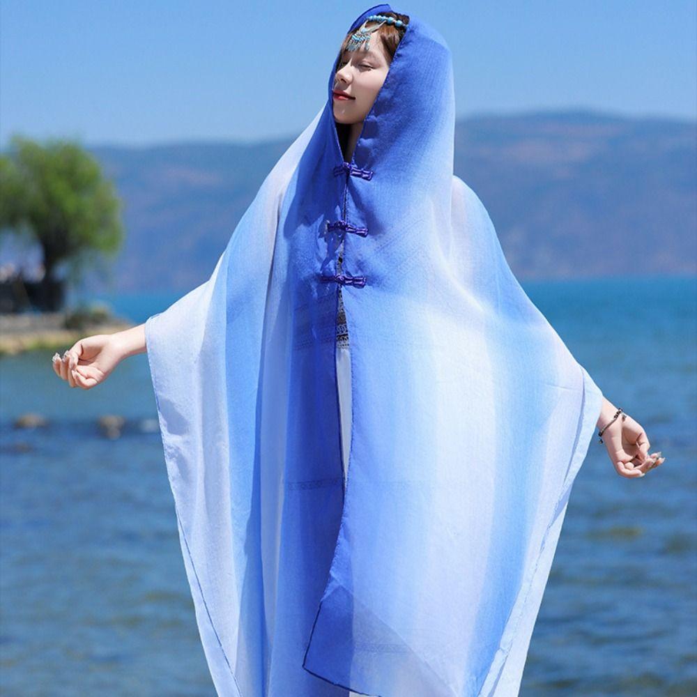 Sun Protection Ethnic Style Shawl Wraps Beach Scarf Vintage Sunscreen Shawl  Outdoor