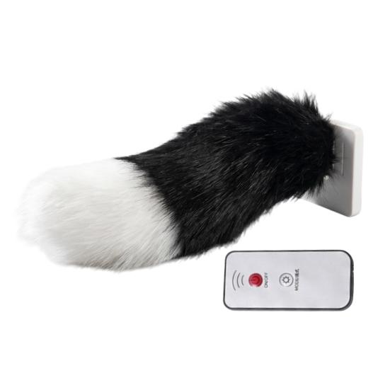Electric Wagging Tail for Fluffy Animal Tail Car Remote Control Decor Sound Activated