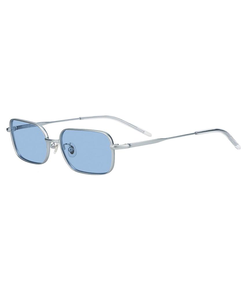 CUT TREND SUNGLASSES Square Sunglasses Metal Colored UV UV For For Unisex [Zoff] SUNCUTGlasses/UV100% (Silver (Matte) - ZY262G03_15F2) Frame,