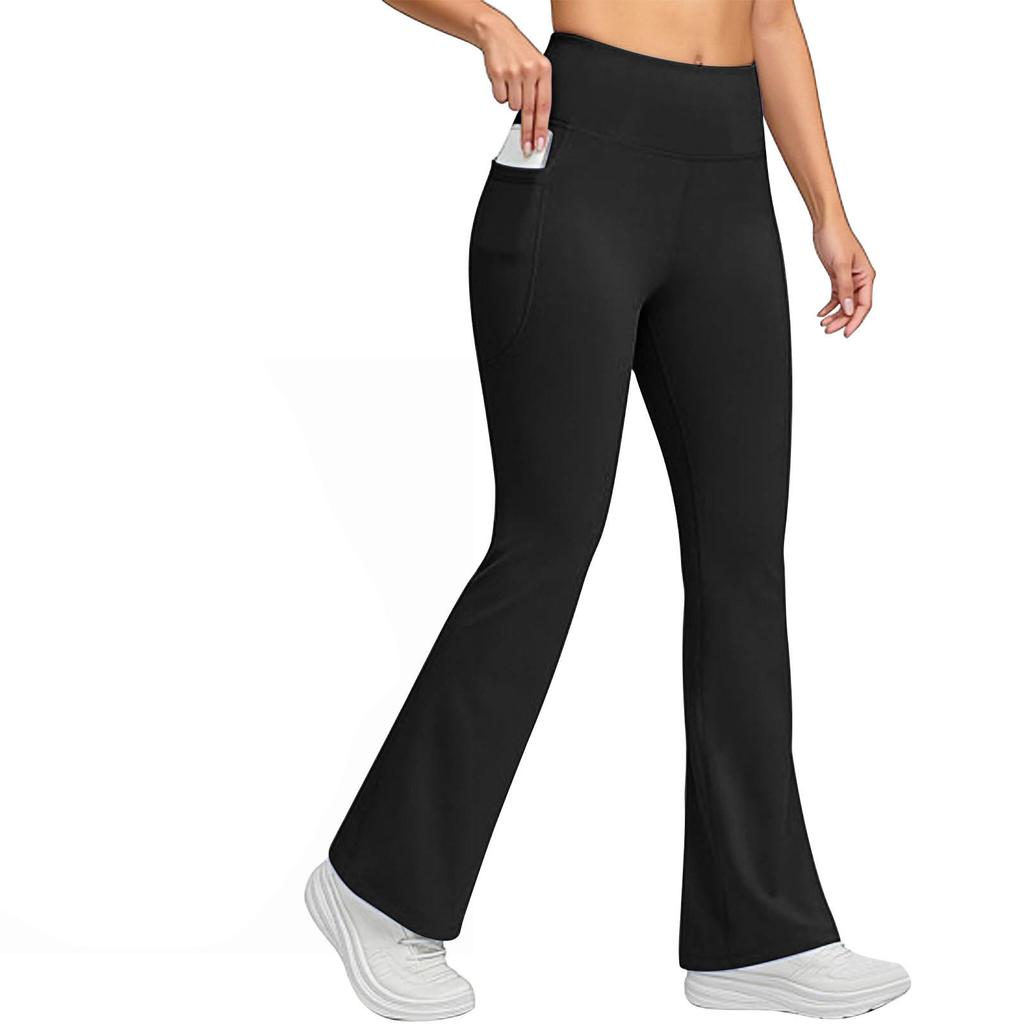 Women's High Waist Yoga Pants Tight Flared Leggings High Stretch Butt Lifting Fitness Sports Trousers