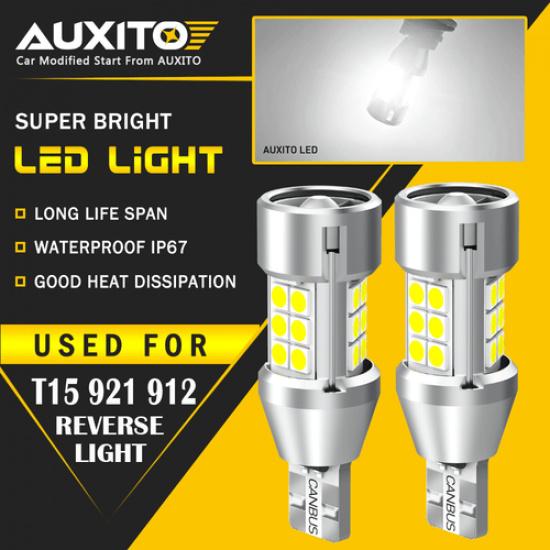 AUXITO 921 912 T15 Светодиодная лампа заднего хода Суперяркая Белая 4000Лм EOA