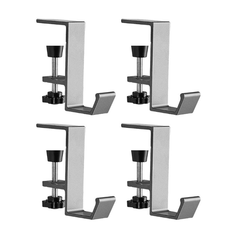 Set of 4 Removable Desk Edge Hook No Adhesive Needed for Easy Installation and Functional Use in Homes or Office