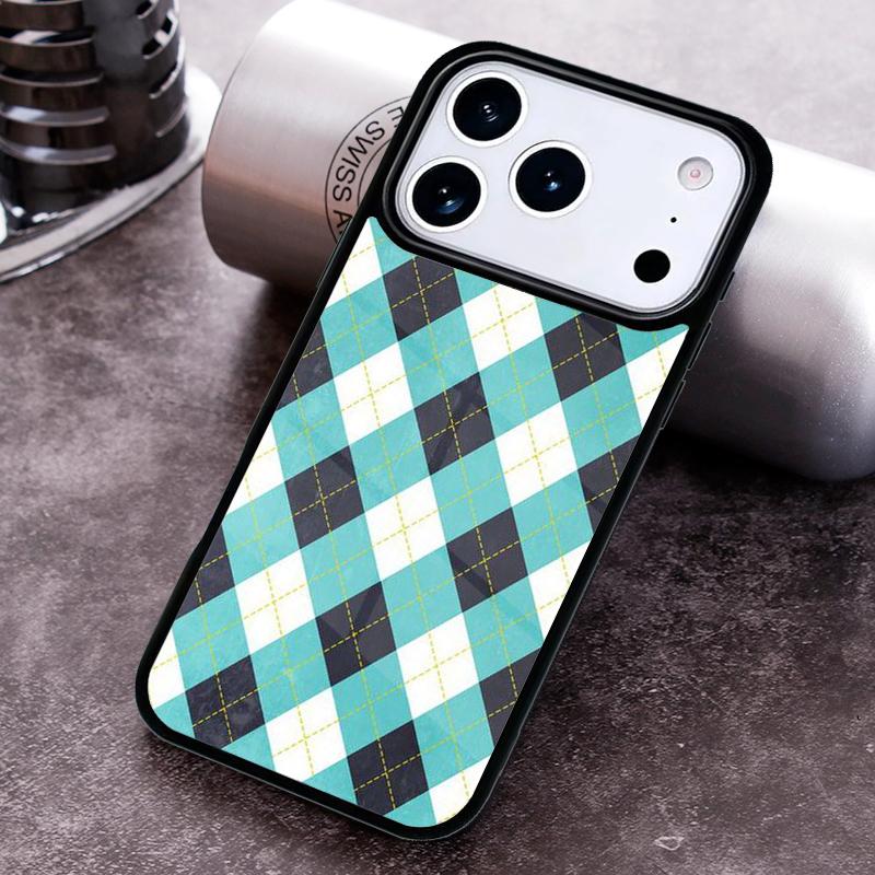 Blair Argyle Pattern Phone Case For iPhone 17 16 15 14 13 12 11 Pro Max Plus 17Air Soft Silicone Cover