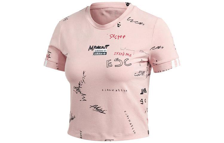 Adidas Originals Crop Tops Women s Pink Crew Neck Moderate GD3059 32