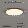 Pailide Walnut Wood Grain Eye-Protection LED Ceiling Lamp