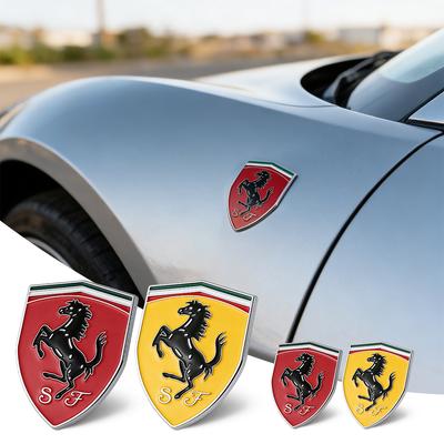 Car Styling Metal Shield Emblem Car Fender Side Tail Body Stickers For Ferrari Roma Spider SF90 Superfast Competizione 308 GT4 JG4