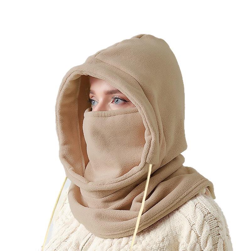 Winter Fleece Hood with Neck Warmer and Face Mask