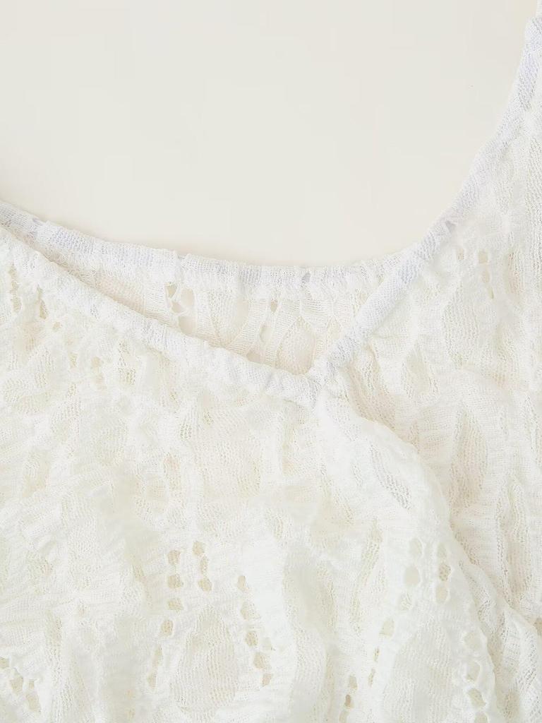 Rochie casual de vară pentru femei 2025, stil european și american, cu dantelă stratificată, 2298190