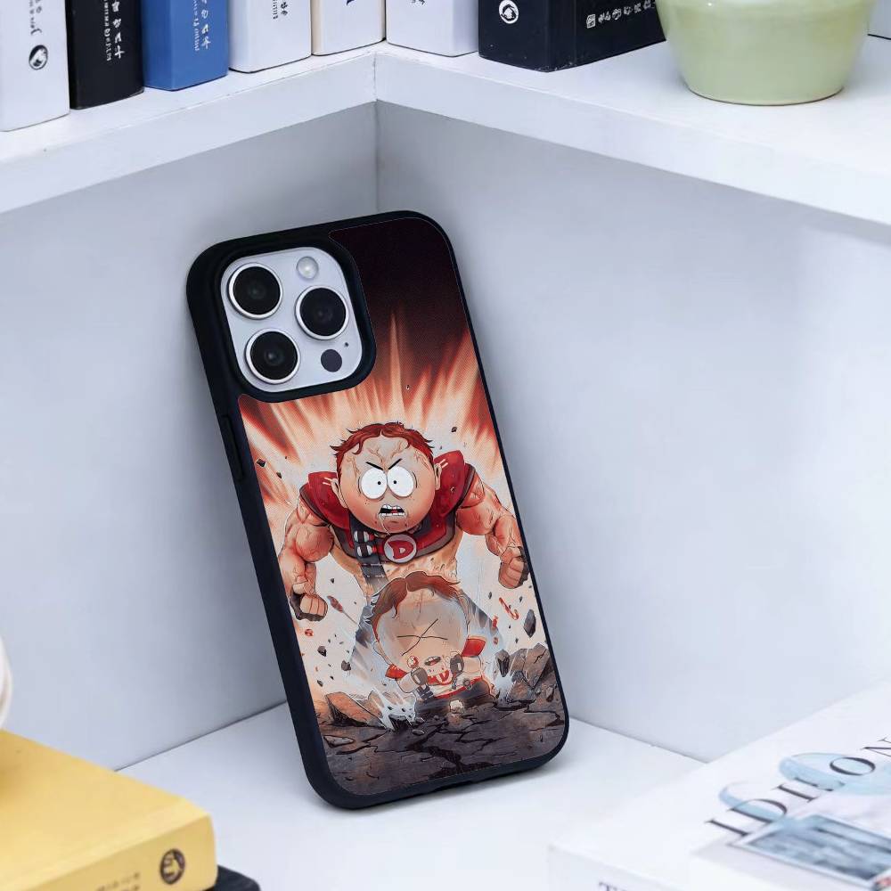 

O-South P-Park Cartoon Phone Case For iPhone 14,16,15,13,17,12,Plus,Pro,Max Magnetic For Magsafe Frosted Cover iPhone15