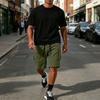 Mens Cargo Shorts Multi Pocket Drawstring Waist Relaxed Fit Workwear Style Casual Cotton Short Pants for Outdoor Activities