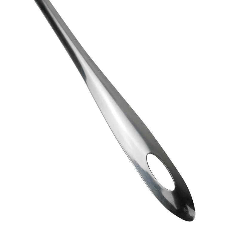 Large Stainless Steel Slotted Spoon for Serving or Drinking Soup, Long Handle for Hot Pot & Porridge