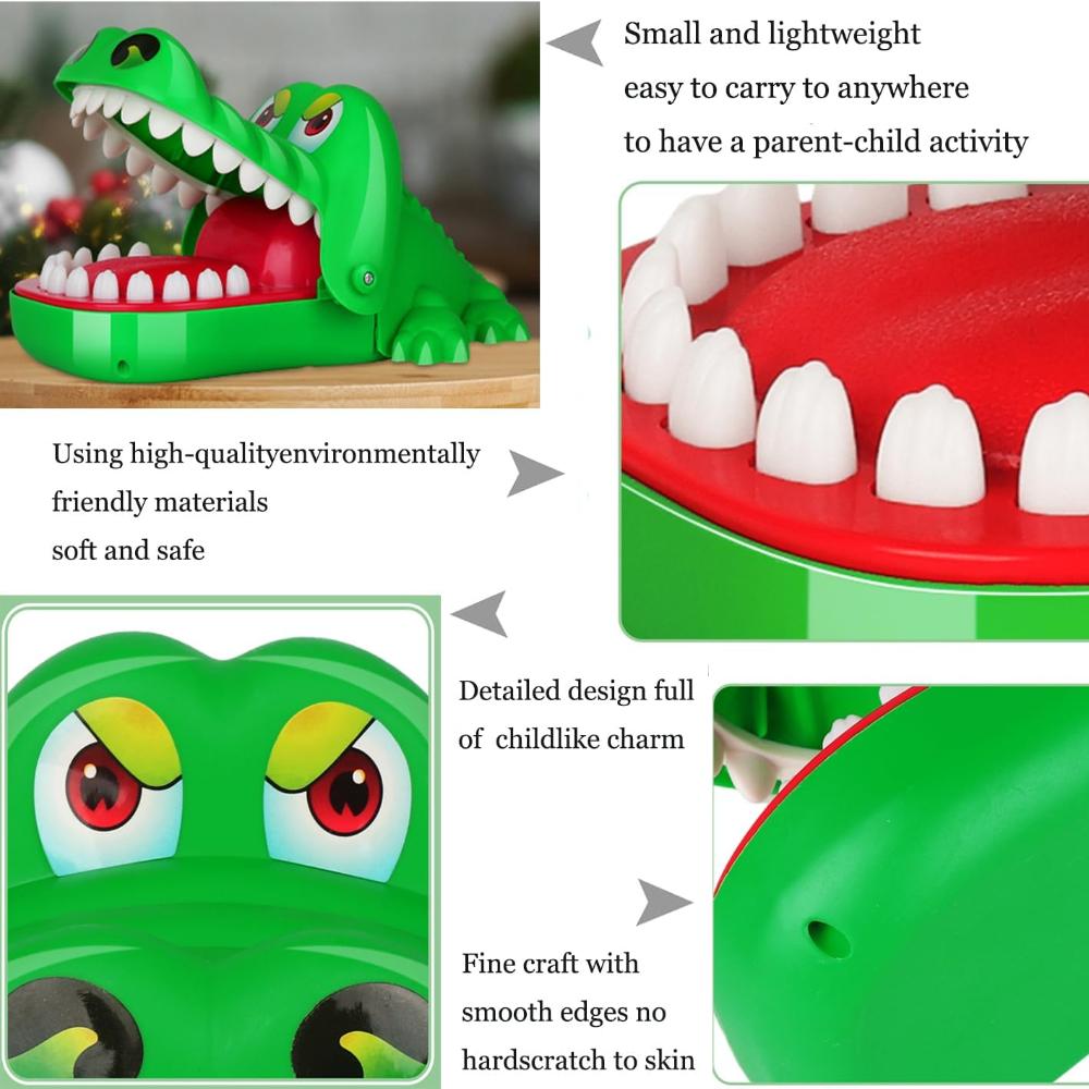 Super velké krokodýlí zuby hra pro děti, krokodýlí kousací prst zubařské hry Zábavné hračky pro 1 až 4 hráče
