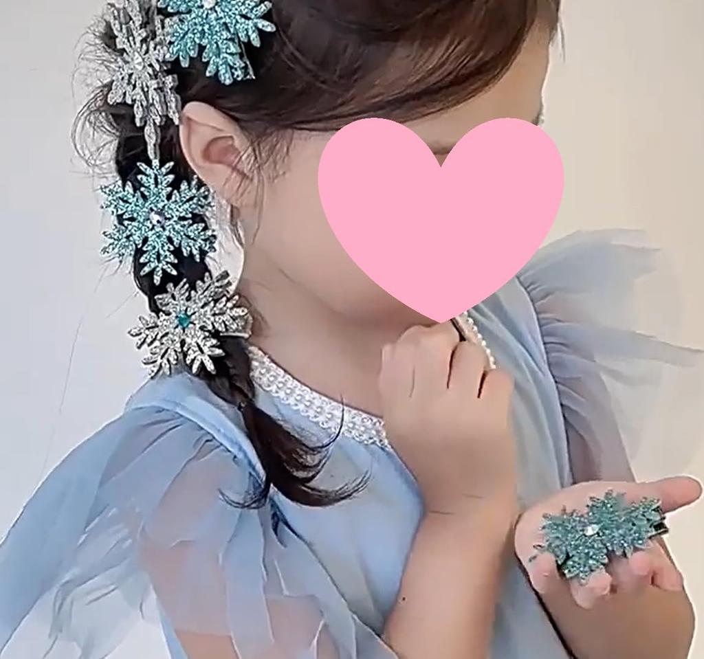 Eiskönigin Cosplay Haarschmuck 6-teiliges Set mit Schneeflocken-Haarklammern für Kinder und Erwachsene