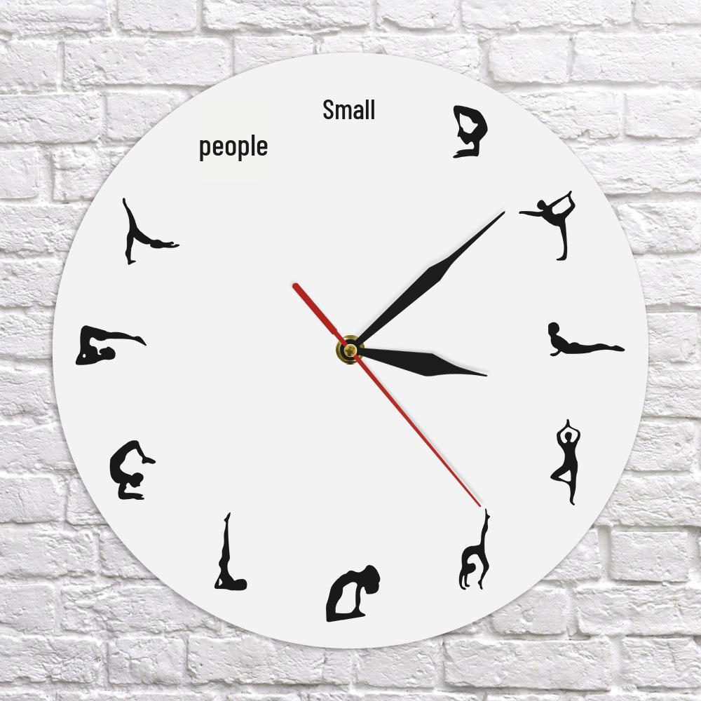 Creative Yoga Fashion Decorative Wall Clock for Living Room or Bedroom