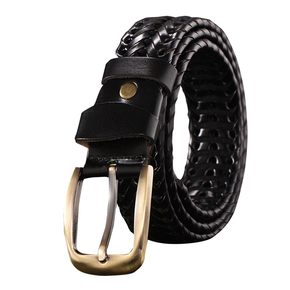 Nowy Pasek Męski Pasek Skórzany Ręcznie Tkany Casualowy Dziki Prosty Modny Pasek