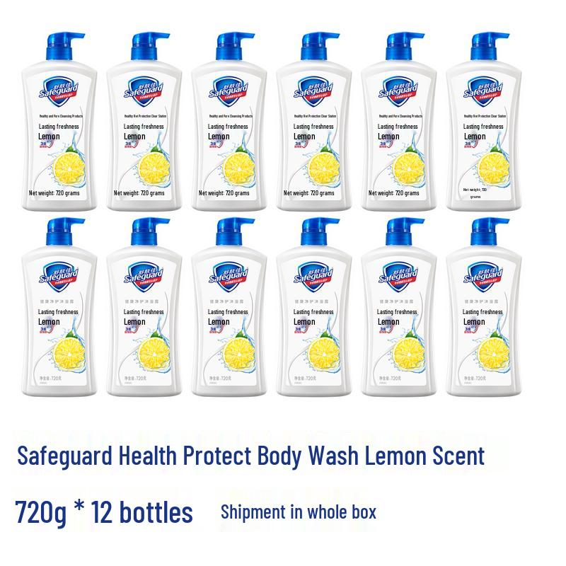 Safeguard Health & Clean Lemon Scent Shower Gel - 12 x 720g Pack