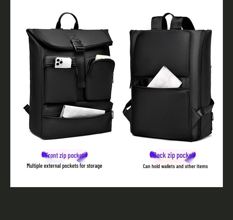 Modern Casual Backpack 2025: Large Capacity Laptop Bag for Business Travel & Students