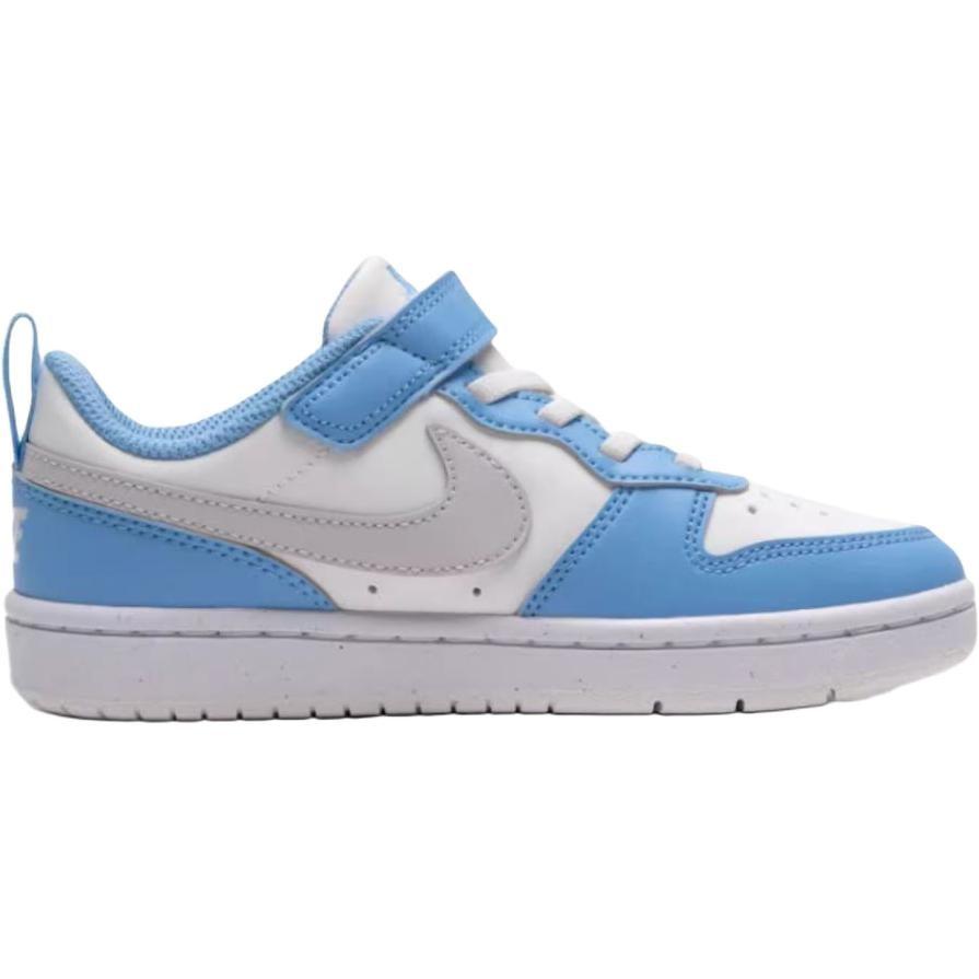 Nike Court Borough Synthetic Leather Low top Kids' Skateboarding Shoes Blue Gray Children Aged 3 7 Years Old DV5457-128