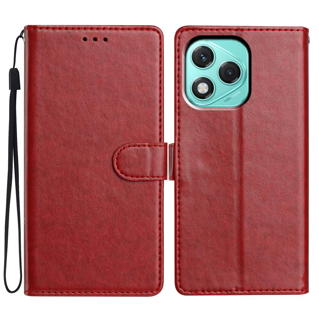 For Honor 400 Lite 5G Leather Case Wallet Stand Phone Cover with Handy Strap