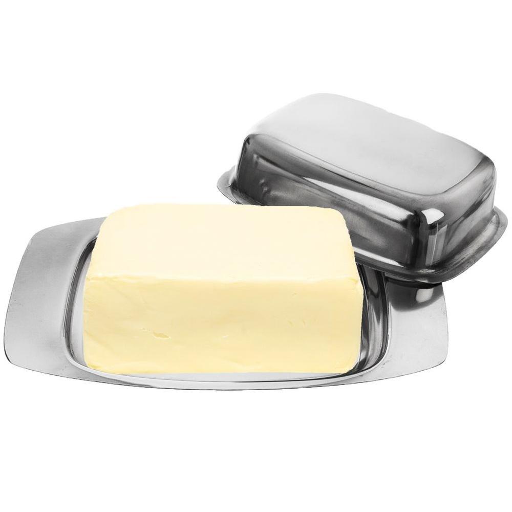 Stainless Steel Butter Dish with Cover 18.5x12x8cm