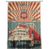 Classic Car Poster Window Treatment Tulle Modern Sheer Curtains for Kitchen Living Room the Bedroom Curtains Decoration