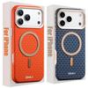 Luxus Business Bitmap Leder Magnetische Handyhülle Für iPhone 17 16 15 14 13 Pro Max Für Magsafe Kabelloses Laden Metallknopf Stoßfänger Abdeckung