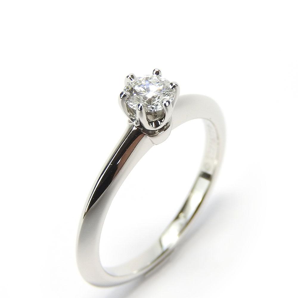 Used TIFFANY&Co. Ring setting Solitaire EU#46.5 Pt950Platinum/diamond 3.1g Platinum Platinum jewelry