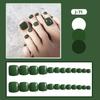 24Pcs Glossy Lake Blue Press On Toenails Full Coverage Artificial Acrylic Fake Toe Nails Removable Wearable Nail Art