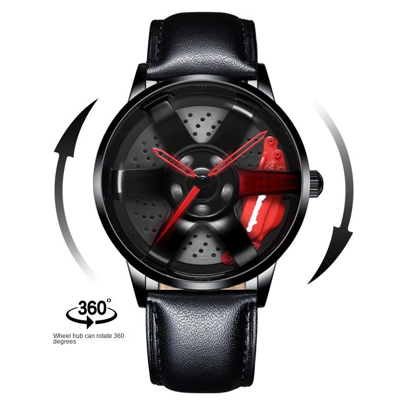 Ceas cu butuc de roți TE37 original SVJ, ceas tridimensional, cu masă rotativă, masă de modificare a mașinii, impermeabil, luminos, hidraulic, pentru bărbați