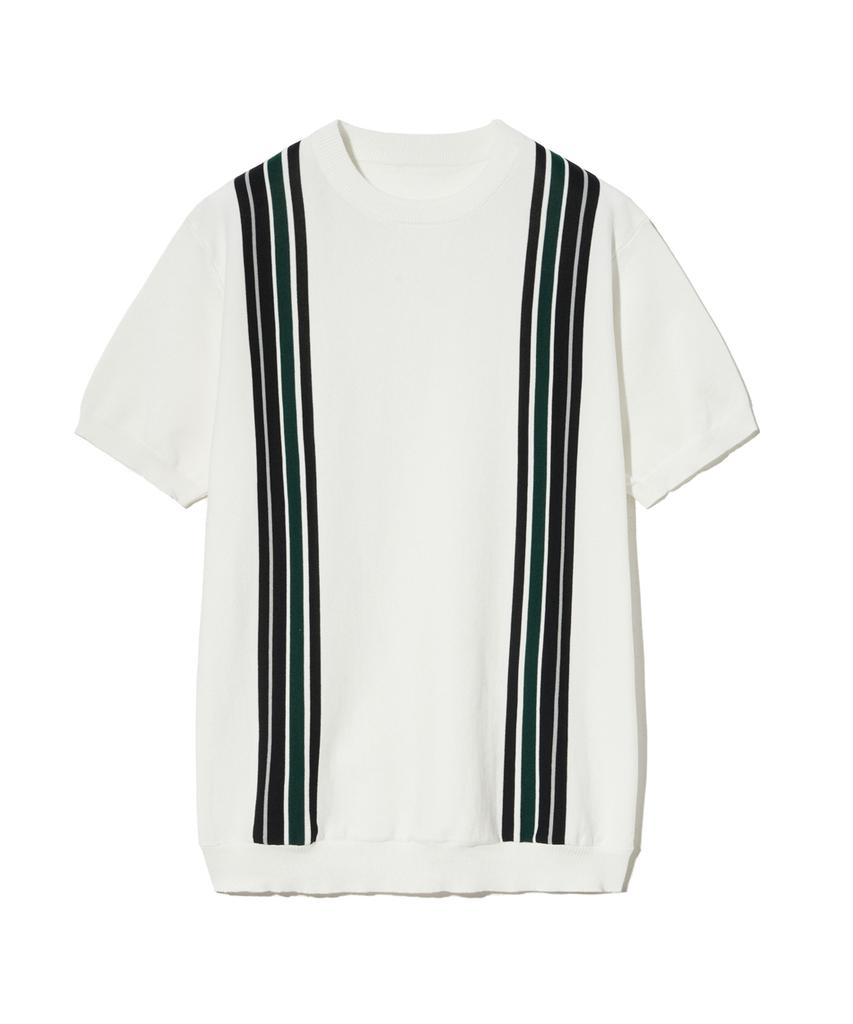 IRONYPORNO WHITELINE 86-Iroj049 Shoulder Front Stripe Round Knit 3 Colors