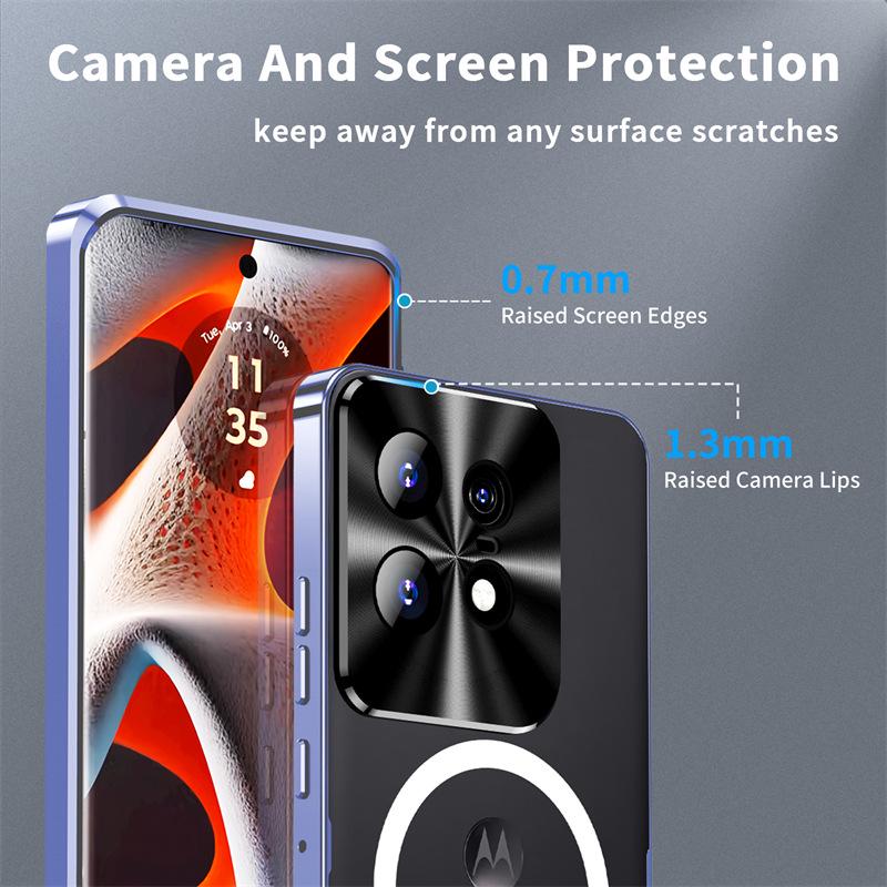 Magnetický kovový matný ochranný kryt MOTO Edge50Pro pro Motorola X50U (2024).