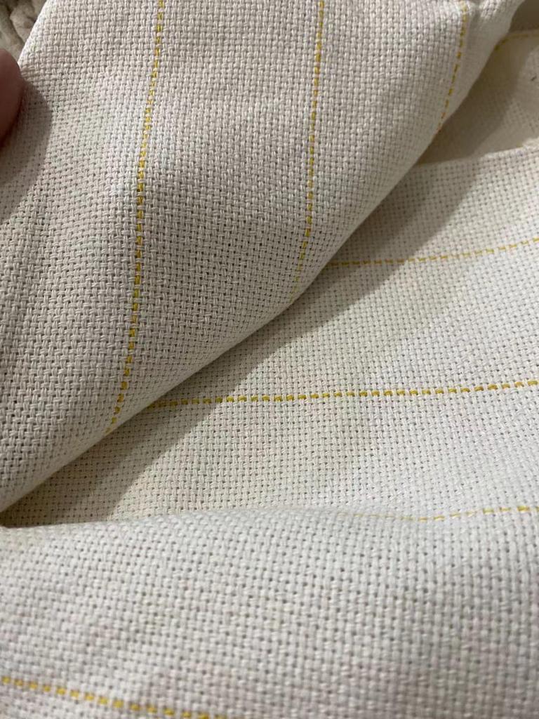 Cuttable Tufting Cloth - Multi-size Double Warp & Weft Polyester Cotton Base with Yellow Line